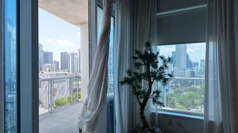Modern Miami Condo Interior – Open Living and Dining Area May 1st 2025 Stock Photos