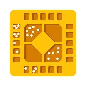 Modern microchip design illustration for digital technology concept Stock Illustration