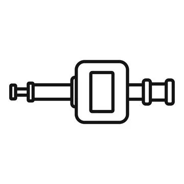 Modern micrometer icon outline vector. Caliper scale Stock Illustration