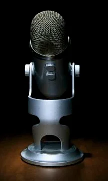 Modern microphone close up Stock Photos