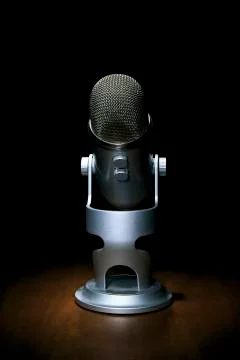 Modern microphone close up Stock Photos
