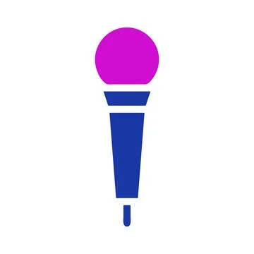 Modern Microphone on Isolated Background Image Stock Illustration