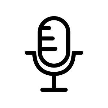 Modern microphone stand and microphone icon. Recording microphone. Vector. Illustrazione stock