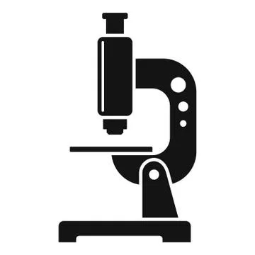 Modern microscope icon, simple style Illustrazione stock