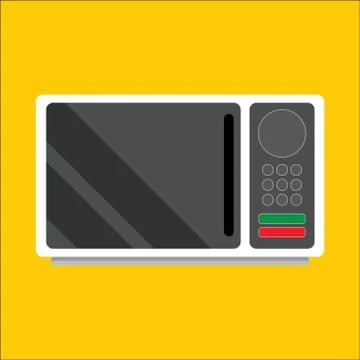 Modern microwave. Front view Stock Illustration