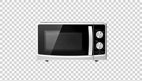 Modern microwave oven featuring a sleek white finish, Stock Illustration