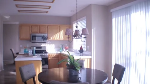 Modern middle class kitchen Stock Footage