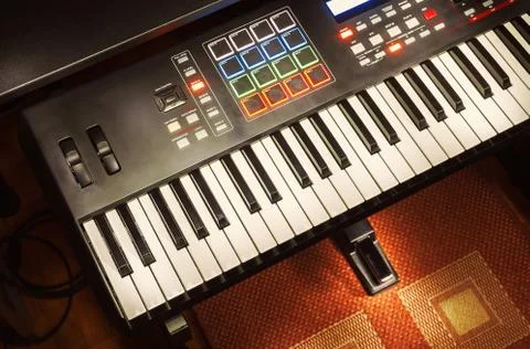 Modern Midi Controller 스톡 사진