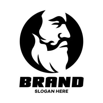 Modern mighty Zeus logo. Vector illustration Illustrazione stock