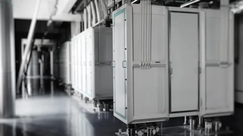 Modern mill complex for grain processing and flour production. Stock Footage 278204745