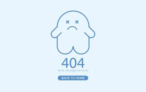 Modern minimal of 404 error page for website, 404 Error the page not found wi Illustrazione stock