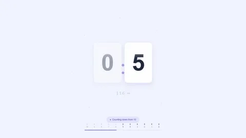 Modern Minimal Countdown Timer Animation. Stock Footage 322892986