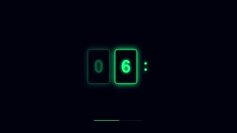 Modern Minimal Countdown Timer Animation. Stock Footage 322893305