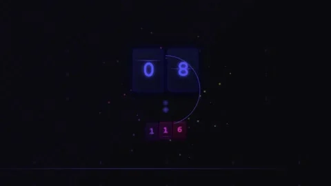 Modern Minimal Countdown Timer Animation. Stock Footage 322893466