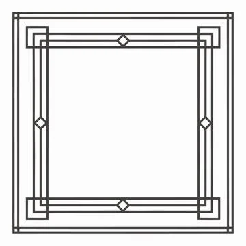 Modern Minimal Geometric Rectangle Borders - Layout Design Stock Illustration