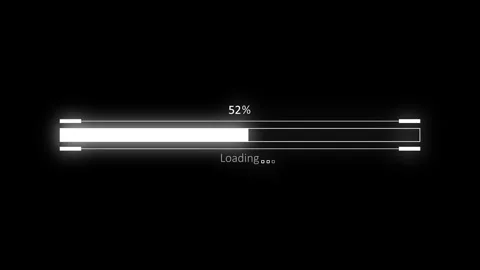 Modern minimal loading bar animated, Glowing loading bar percentage progres.. Stock Footage 340387763