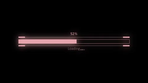 Modern minimal loading bar animated, Glowing loading bar percentage progres.. Stock Footage 340387770