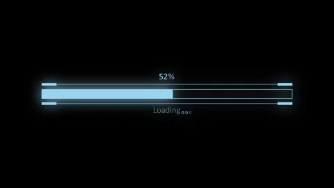Modern minimal loading bar animated, Glowing loading bar percentage progres.. Stock Footage 340387779