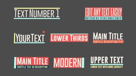 Modern Minimal Lower Thirds After Effects stock