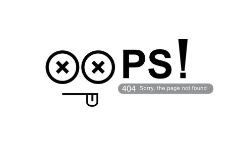Modern minimal not found error icon oops page not found. 404 Error the page n 库存插图