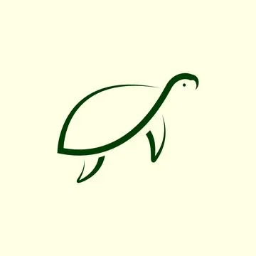 Modern minimal shape turtle swim logo design vector graphic symbol icon sig.. Stock Illustration