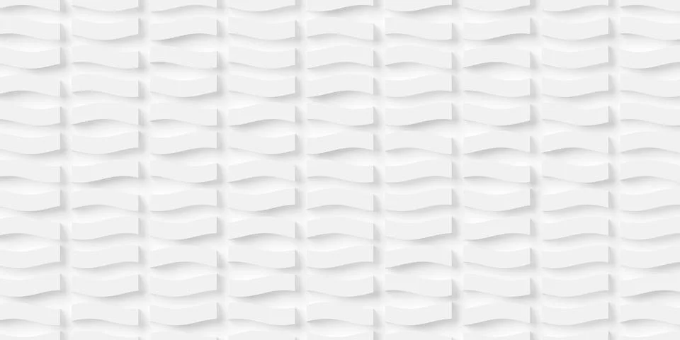 Modern minimal white background wave displaced rectangles or boxes grid, po.. Stock Illustration
