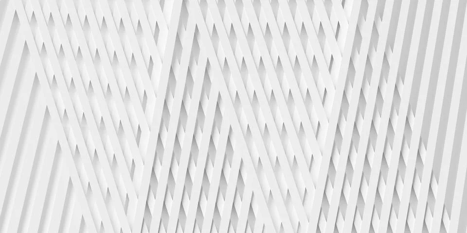 Modern minimal white overlapping zig-zag line groups, geometry pattern temp.. Stock Illustration