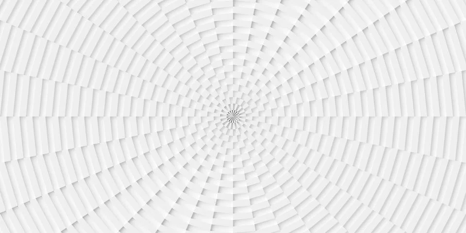 Modern minimal white small steps spiral or sunburst polygon geometry backgr.. Stock Illustration