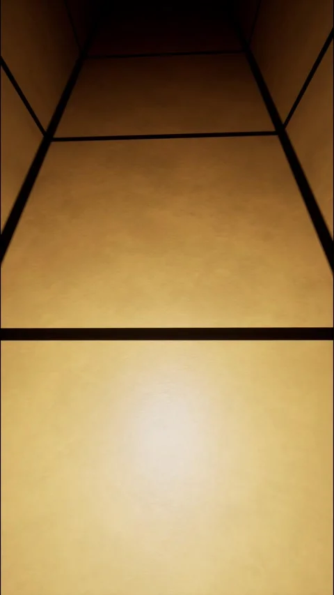Modern minimalist 3d animation of spinning walls with epic shadows Stock Footage 340998217