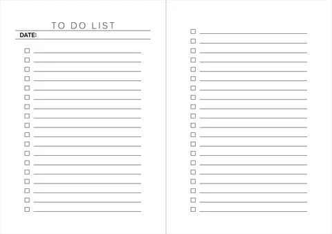 Modern Minimalist A4 To-Do List Template for Business Productivity and Agil.. Stock Illustration