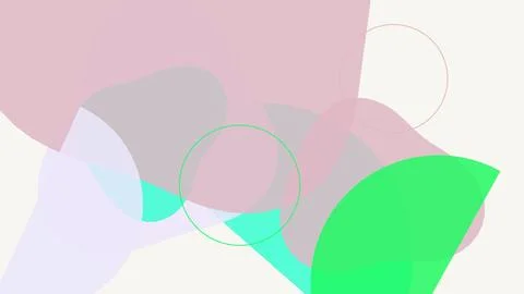 Modern Minimalist Abstract Background with Fluid Pastel Shapes and Circles .. Stock Illustration