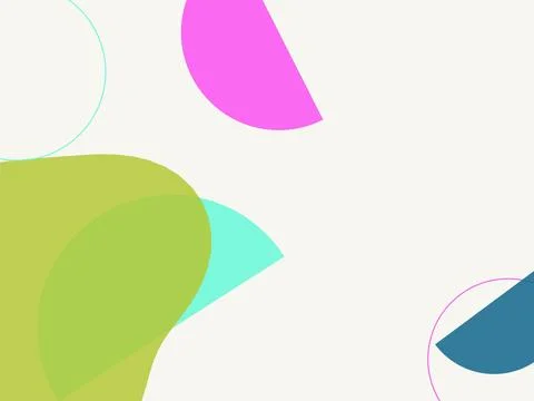 Modern Minimalist Abstract Background with Vibrant Geometric and Organic Sh.. Stock Illustration