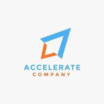 Modern minimalist accelerate rocket logo icon vector template Stock Illustration