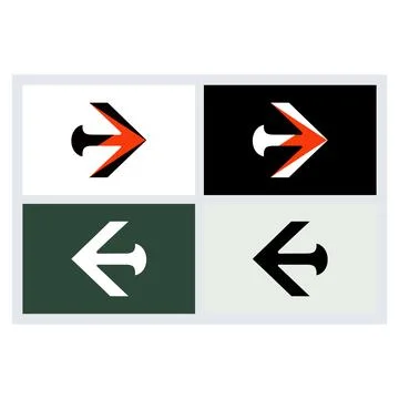 Modern Minimalist Arrow Icon Set Design Ilustración de archivo