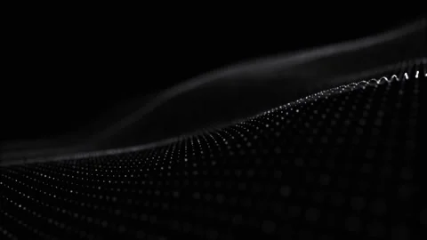 Modern minimalist background of white particle wave seamlessly flowing Stock Footage 307869141