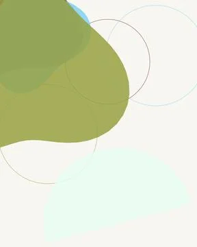 Modern Minimalist Boho Abstract Background with Organic Shapes and Circular.. Stock Illustration