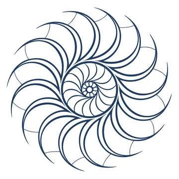 Modern Minimalist Circular Ripple Pattern Vector Art Stock Illustration