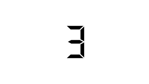 Modern Minimalist Design Number Three Artwork Display Stock Footage 331567126