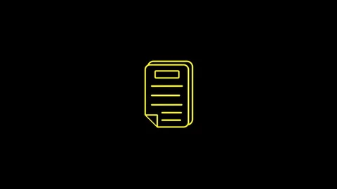 Modern Minimalist Document Icon Design Analysis Stock Footage 331897994