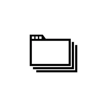 Modern minimalist folder icon for interface design Stock Illustration