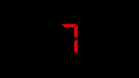Modern Minimalist Geometric Design Number Seven Symbol Artwork Stock Footage 331567183