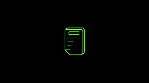 Modern Minimalist Green Document Corner Icon Design 動画素材 331756361