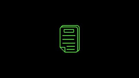 Modern Minimalist Green Document Icon Design 動画素材 331756359