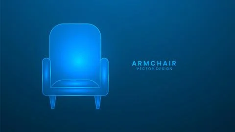 Modern minimalist interior with an armchair. Interior sofa. Vector illustra.. Stock Illustration