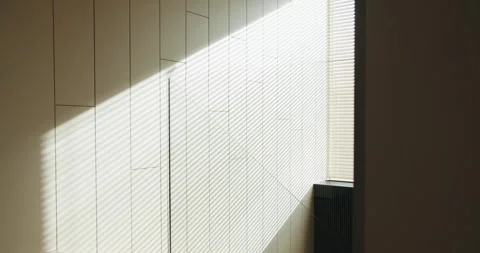 Modern Minimalist Interior With Calming Light and Shadow Play Stock Footage 342804657