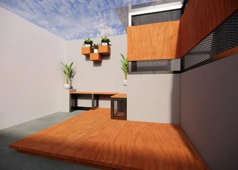 Modern Minimalist Interior Design Stock Illustration