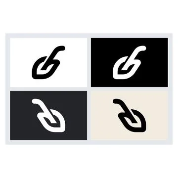 Modern Minimalist Leaf Logo Icon Design Set Stock Illustration