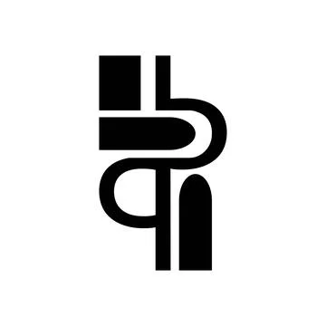 Modern Minimalist Monogram Emblem and Geometric Abstract Symbol Stock Illustration