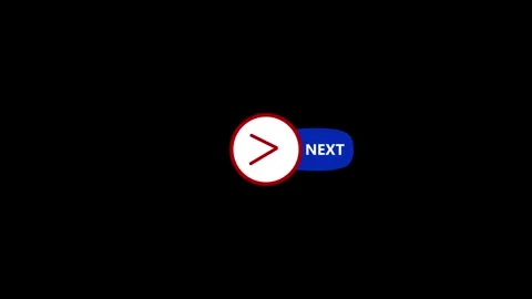 Modern Minimalist Next Button Animation with Play Symbol and Blue Backgroun.. Stock Footage 341008274