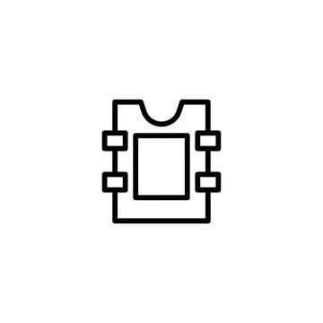 Modern minimalist representation of a microchip integrated circuit board ic.. Stock Illustration